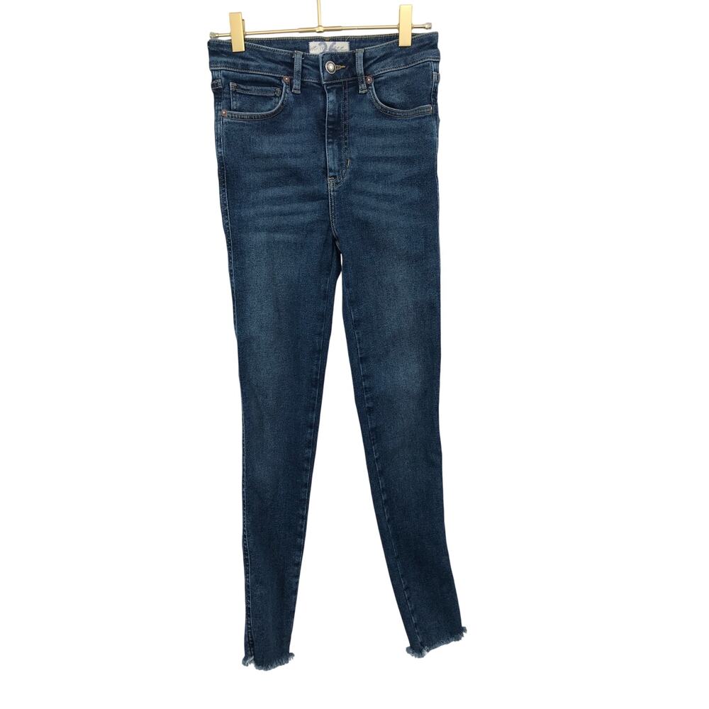 We The Free Medium Wash Stretch Skinny Jeans Size 26 Frayed Hem